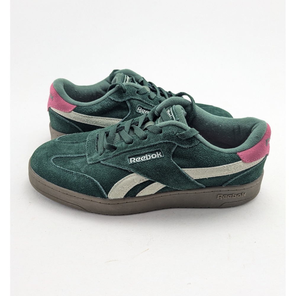 Womens Reebok Forte Lounger Green Pink Athletic Suede Shoes 30255WGCQ Size 8.5